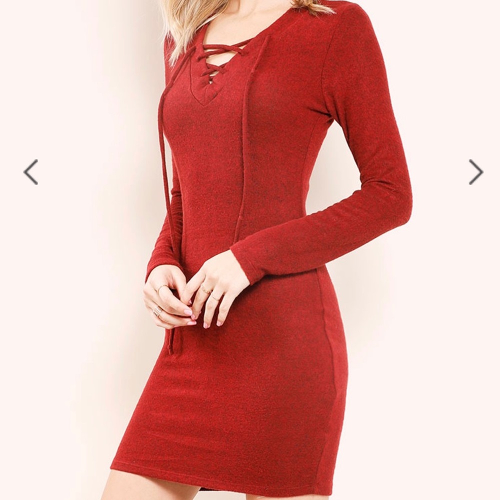 ‼️⚠️Sold Out‼️⚠️ Burgundy sweater dress